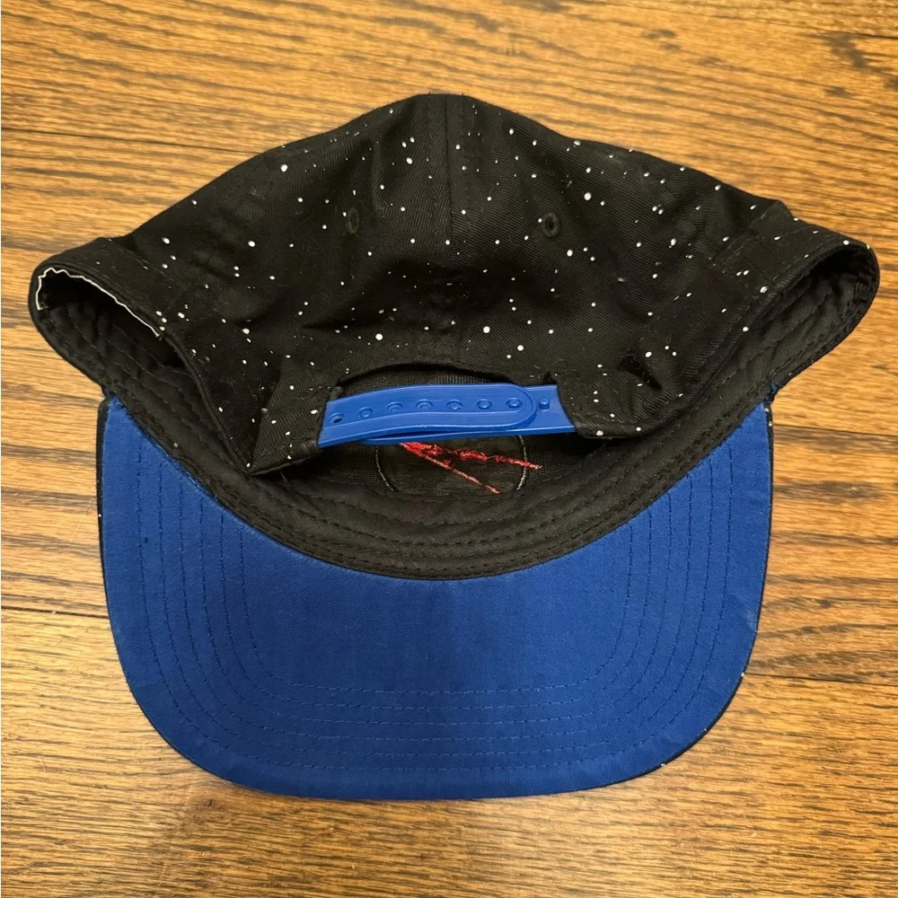 NASA Snapback Hat Youth Black Galaxy Print Aldrin Family Foundation OSFM